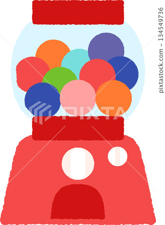 簡單的手繪圖示插圖 - 扭蛋 134549736