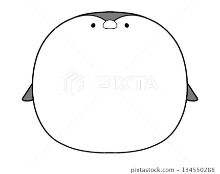 黑白可愛企鵝相框 134550288