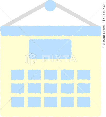 Simple hand-drawn icon illustration: Calendar Simple hand-drawn icon illustration: Calendar 134550758