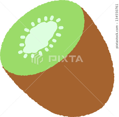 手繪單圖示插畫水果獼猴桃 134550761