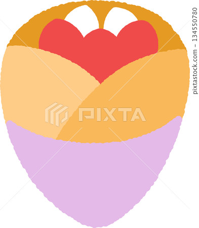Hand-drawn single icon illustration Food Crepe Hand-drawn single icon illustration Food Crepe 134550780