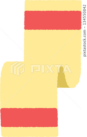 手繪單一圖示插圖：毛巾 134550842