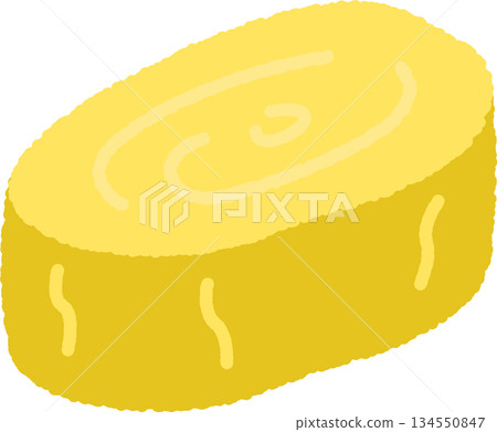 簡單的手繪捲蛋餅圖示插圖 134550847