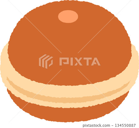 手繪單圖示插圖食物銅鑼燒 手繪單圖示插圖食物銅鑼燒 134550887