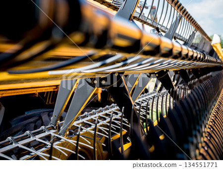 Modern agricultural machinery and equipment. Combine harvester. Modern agricultural machinery and equipment. Combine harvester. 134551771