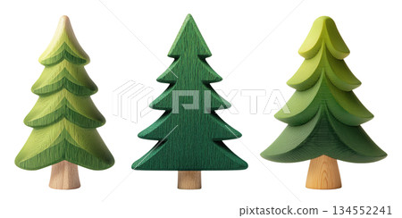 Green Christmas Tree Collection 134552241