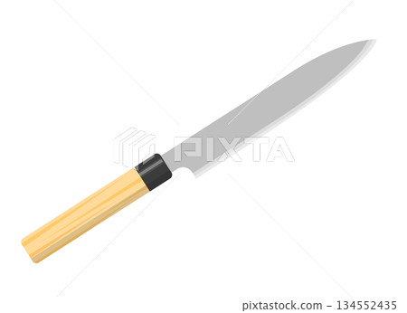 Illustration of a yanagiba knife 134552435