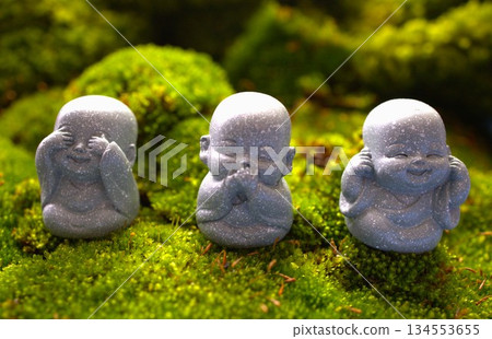 Jizo in the moss Jizo in the moss 134553655