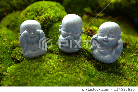 Jizo in the moss Jizo in the moss 134553656