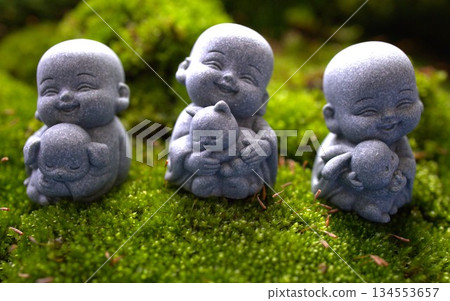Jizo in the moss Jizo in the moss 134553657