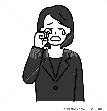 穿著喪服哭泣的女人 穿著喪服哭泣的女人 134553800