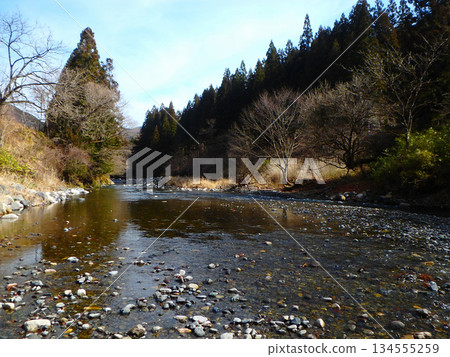 Searching for signs of spring: Stream fishing in the Yoshida River in Meiho Village, Gujo Searching for signs of spring: Stream fishing in the Yoshida River in Meiho Village, Gujo 134555259