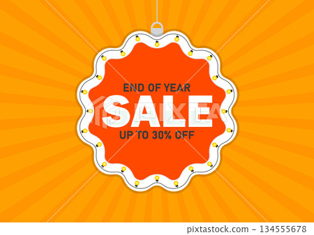 End of Year Sale Up to 30% Off Discount Badge Promotion End of Year Sale Up to 30% Off Discount Badge Promotion 134555678