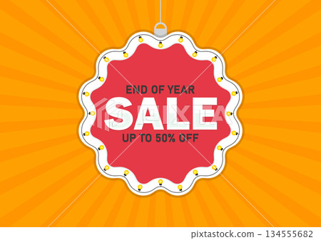 End of Year Sale Up to 50% Off Discount Badge Label End of Year Sale Up to 50% Off Discount Badge Label 134555682