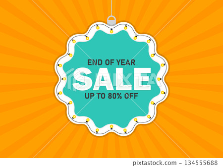 End of Year Sale Badge Up to 80% Off Discount Promotion End of Year Sale Badge Up to 80% Off Discount Promotion 134555688