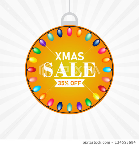 Xmas Sale 35% Off Christmas Discount Hanging Badge 134555694