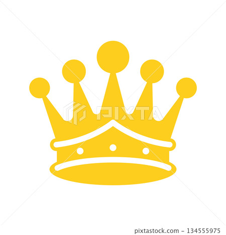 Simple Flat Illustration of a Golden Tiara. Royal Majesty Authority and Power Symbol Simple Flat Illustration of a Golden Tiara. Royal Majesty Authority and Power Symbol 134555975