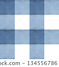 Soft blue checkered squares form a seamless pattern for textiles, wrapping paper, stationery, packaging, wallpapers, home decor. Hand painted in watercolor with natural tones, cozy farmhouse mood 134556786