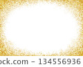 Gold frame glitter transparent white background 134556936