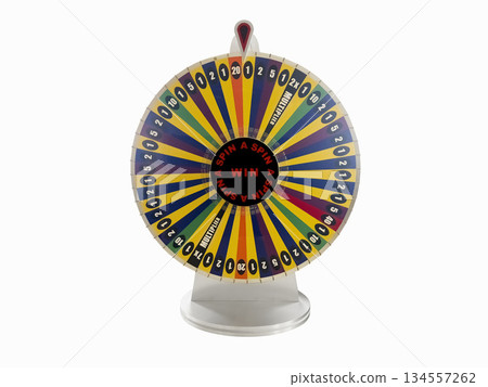 Fortune wheels. Lucky spinning roulette isolated on white background.. Casino spin game. Colorful prize wheel. Lottery prize roulettes games 134557262