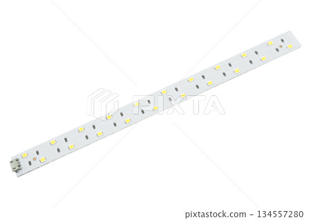 LED spotlight close-up texture background. Led technologies. Diodes background. LED flashlight isolated on white background. LED spotlight close-up texture background. Led technologies. Diodes background. LED flashlight isolated on white background. 134557280