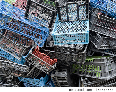 Waste plastic heap trash. Garbage plastic container background texture. Garbage plastic bin. Waste bin of tras., Pollution plastic waste Waste plastic heap trash. Garbage plastic container background texture. Garbage plastic bin. Waste bin of tras., Pollution plastic waste 134557362