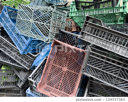 Waste plastic heap trash. Garbage plastic container background texture. Garbage plastic bin. Waste bin of tras., Pollution plastic waste Waste plastic heap trash. Garbage plastic container background texture. Garbage plastic bin. Waste bin of tras., Pollution plastic waste 134557363