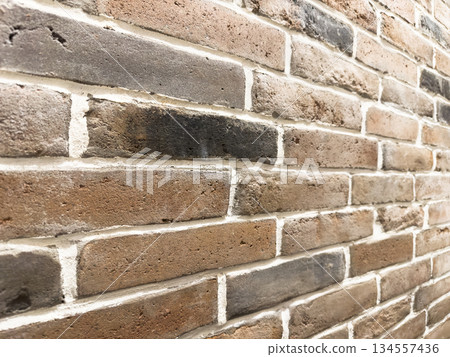 Old brick wall background texture. Close up shot. Brick wall pattern Old brick wall background texture. Close up shot. Brick wall pattern 134557436