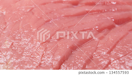 Beef red meat texture background. Fresh beef piece macro shot. Meat texture. Macro shot raw fillet of beef steak. 134557593