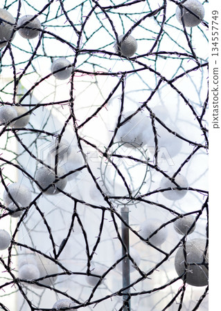 Abstract Wire and Sphere Art Installation Abstract Wire and Sphere Art Installation 134557749