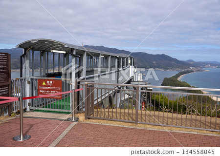Chairlift cable car in Amanohashidate on the Sea of Japan in north Kyoto prefecture Chairlift cable car in Amanohashidate on the Sea of Japan in north Kyoto prefecture 134558045