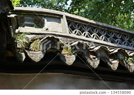 Yuyuan classical Chinese garden in the Old City of Shanghai, built in 1559 during Ming Dynasty in Shanghai, China 134558090