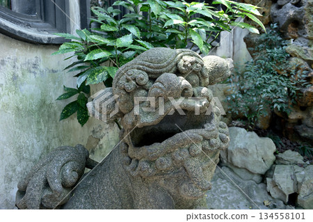 Yuyuan classical Chinese garden in the Old City of Shanghai, built in 1559 during Ming Dynasty in Shanghai, China 134558101