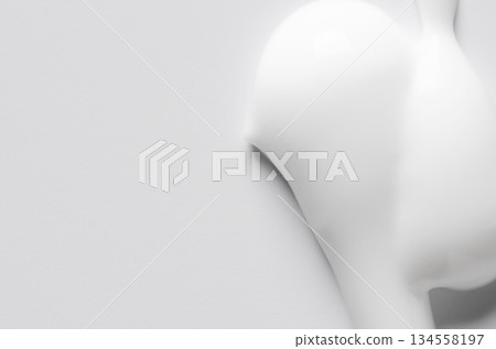 White cosmetic skin moisturizer or gel. Copy space White cosmetic skin moisturizer or gel. Copy space 134558197