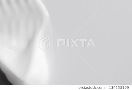 White cosmetic skin moisturizer or gel. Copy space 134558199