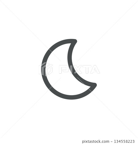 Crescent Moon Night Weather Icon including clear sky, lunar phase, moonlight, nighttime, astronomy forecast, celestial evening, night sky etc. Crescent Moon Night Weather Icon including clear sky, lunar phase, moonlight, nighttime, astronomy forecast, celestial evening, night sky etc. 134558223