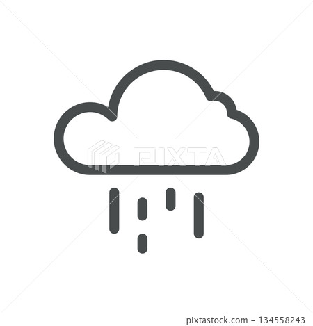 Rain Shower Weather Icon. Thin Line Cloud with Falling Drops Illustration for Forecast, Precipitation and Wet Season. Isolated Outline Vector Symbol, Editable Stroke Pictogram for UI Rain Shower Weather Icon. Thin Line Cloud with Falling Drops Illustration for Forecast, Precipitation and Wet Season. Isolated Outline Vector Symbol, Editable Stroke Pictogram for UI 134558243