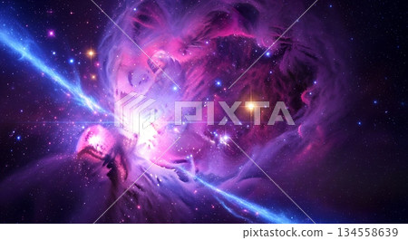 Purple Deep Space Cosmic Nebula Glow 134558639