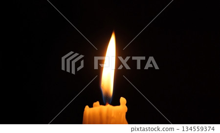 Spiritual Candle Glow Creates Ambiance, Handcrafted Candle Flame Sets Sacred Ceremony Mood, Decorative Candle Light With Textured Wax Emphasizes Sacred And Handmade Ritual Environment 134559374