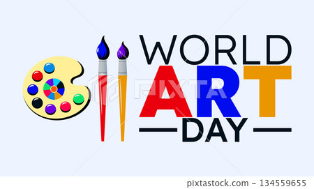 World Art Day, Creative Expression and Colorful Art 134559655