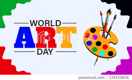 World Art Day, Creative Expression and Colorful Art 134559656