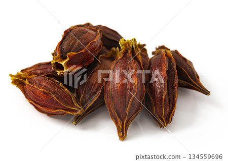 Gardenia fruit on a white background 134559696