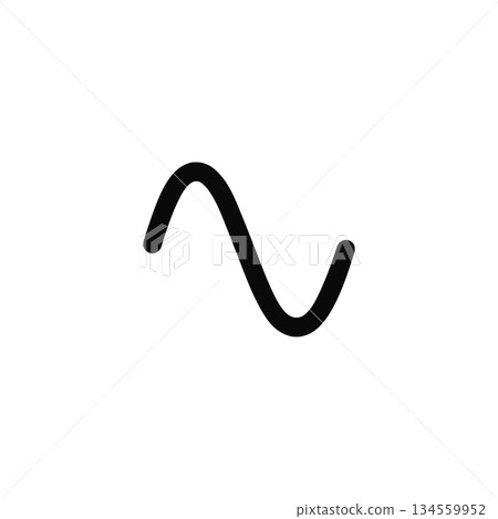 wave line silhouette abstract curve isolated on white background wave line silhouette abstract curve isolated on white background 134559952