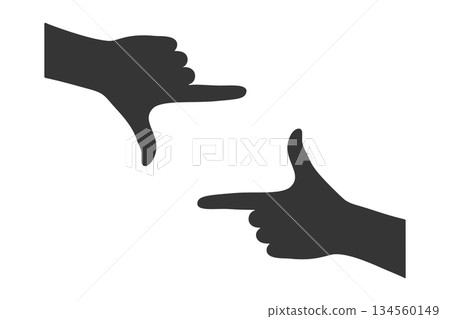 手形輪廓圖標 134560149