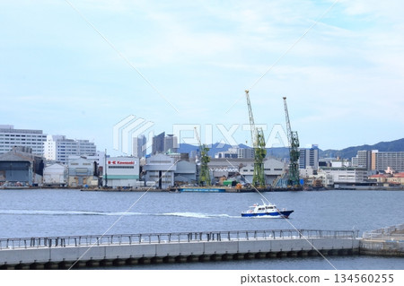 Kobe Port: View from Shinko No. 2 Pier 134560255