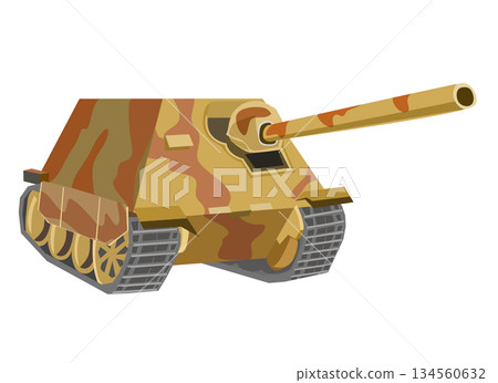 二戰時期德國「追獵者」坦克殲擊車的插圖 134560632