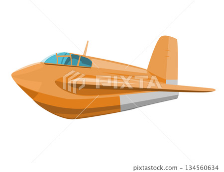 Illustration of the rocket fighter "Shusui" 134560634