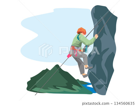 攀岩插圖 134560635