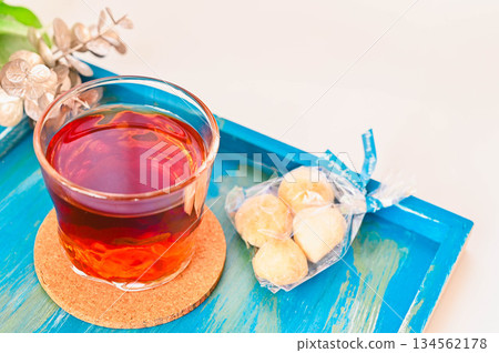 Tea and pastries at tea time Tea and pastries at tea time 134562178