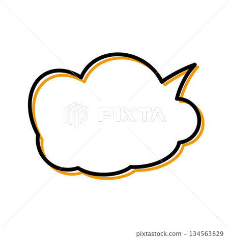 Simple speech bubble illustration - Fluffy Simple speech bubble illustration - Fluffy 134563829